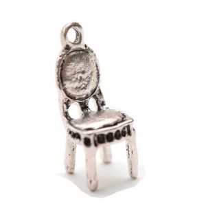 Zawieszka metalowa Charms ScrapBerry's Krzesło Srebro, 27mm